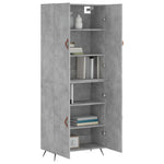 Highboard Concrete Grey 69.5x34x180 cm Engineered Wood 3195655