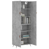 Highboard Concrete Grey 69.5x34x180 cm Engineered Wood 3195655