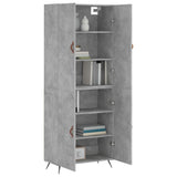 Highboard Concrete Grey 69,5x34x180 cm Engineered Wood 3195655