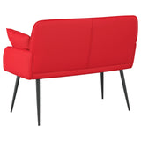 2 Seater Sofa with Metal Legs 2-Seater Red Faux Leather 42051012