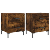Bedside Cabinets 2 pcs Smoked Oak 40x35x47.5 cm Engineered Wood 827319