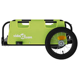 Bike Trailer Green Oxford Fabric and Iron 94165