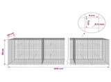 Gabion with 5 mm Wire and 5x5 cm Mesh 400x50x100 cm 3464258