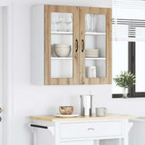 Wall Glass Cabinet PORTO Artisan Oak 80 x 31 x 80 cm 885424