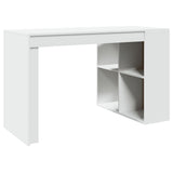 ZNTS Office Desk White 123.5x73.5x75 cm Engineered Wood 847982