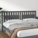 Bed Headboard Grey 205.5x4x100 cm Solid Wood Pine 818592