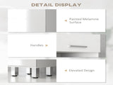 kleankin 71" Tall Slim Bathroom Storage Cabinet, Narrow Cupboard with Drawer, Open Shelves, 2 Doors, T3398P554931
