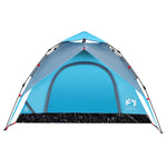 Camping Tent Dome 3-Person Blue Quick Release 4004178