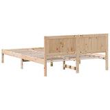 Bed Frame Brown 150 x 200 cm Solid Pine wood 872185