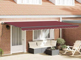 Retractable Awning Burgundy 400 x 200 cm Fabric 3329814