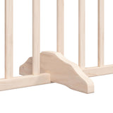 Dog Gate with Door Foldable 8 Panels 640 cm Poplar Wood 3155614