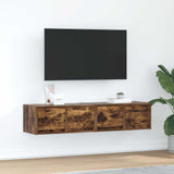 TV Cabinets 2 pcs Smoked Oak 60x31x25.5 cm Engineered Wood 861499