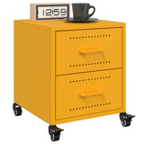 Bedside Cabinet Mustard Yellow 36x39x43,5 cm Steel 846632