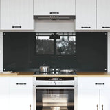Kitchen Backsplash 2 pcs Dark Grey 80 x 60 cm Tempered Glass 3415463