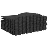 Pool Ground Mat 25 pcs 292 cm Round EVA Foam Black 42042636