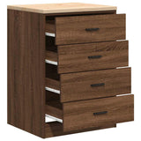 Garage Storage Cabinet Brown Oak 60x51x85 cm Solid Wood Pine 860604