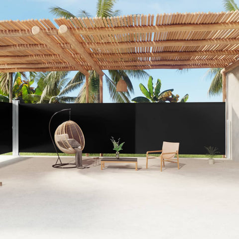 Retractable Side Awning Black 200x1200 cm 318078