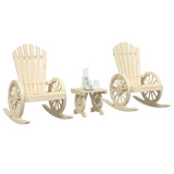 3 Piece Garden Lounge Set Solid Wood Fir 3207123