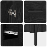 Highboard Black Oak 69.5 x 34 x 180 cm Engineered Wood 3416096