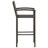 5 Piece Garden Bar Set Poly Rattan Brown 3064839