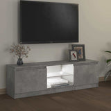 TV Cabinet with LED Lights Concrete Grey 120x30x36 cm 804287
