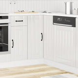 Kitchen Corner Base Cabinet Lucca High Gloss White Engineered Wood 853749
