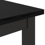 Table Black Oak 80 x 50 x 76.5 cm Engineered Wood and Steel 873762