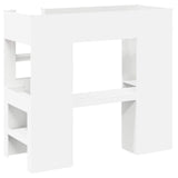 Loft Bed Frame with Desk White 75 x 190 cm Engineered Wood 3410427