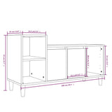 TV Cabinet High Gloss White 100x35x55 cm Engineered Wood 821174