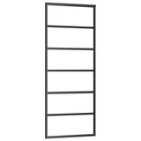 Sliding Door with Hardware Set ESG Glass&Aluminium 76x205 cm 3081951