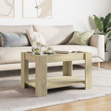 ZNTS Coffee Table with LED Sonoma Oak 73x53x45 cm Engineered Wood 847548