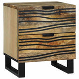 Bedside Cabinet Brown 40 x 33 x 46 cm Solid Acacia wood 4017934