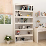 Book Cabinet/Room Divider White 100x30x200 cm Solid Pinewood 808229
