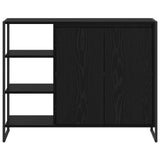 Side Cabinet Black Oak 96.5 x 30 x 75 cm Engineered Wood 886612