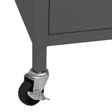 336267 Storage Cabinet Anthracite 60x35x56 cm Steel