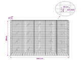 Gabion with 5 mm Wire and 5x10 cm Mesh 250x20x200 cm 3464591