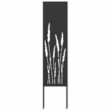 Garden Privacy Screen Black 32 x 140 cm Cold-rolled steel 876238