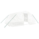 Greenhouse with Steel Frame White 20 m² 5x4x2.3 m 3188094