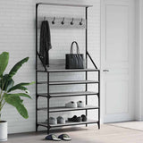 Clothes Rack with Shoe Storage Grey Sonoma 90x34x184 cm 837880