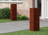 Solar LED Pathway Light 2 pcs Rusty Weathering Steel 879792