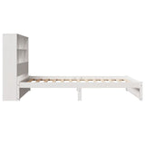 Bookcase Bed without Mattress White 90x200cm Solid Wood Pine 3322388