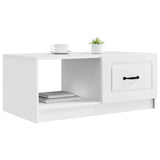 Coffee Table White 90 x 50 x 37 cm Engineered Wood 895875