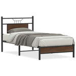 Bed Frame without Mattress Brown Oak 75x190 cm Small Single Engineered Wood 4106988