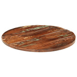 Table Top 80x3.8 cm Round Solid Wood Reclaimed 370031