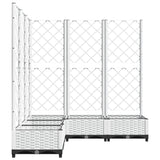 Garden Planter with Trellis White 120x120x121.5 cm PP 153287