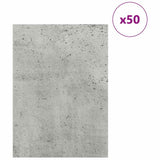 Decor Panels 50 pcs Concrete Grey 30 x 42 x 0.27 cm 885590