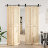 Sliding Door Hardware Kit 200 cm Steel Black 4009741