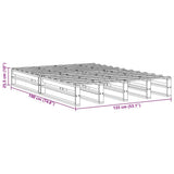 Bed Frame without Mattress 135x190 cm Double Solid Wood Pine 850866