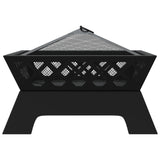 Fire Pit with Poker 50 cm XXL Steel 360066