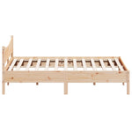 ZNTS Bed Frame without Mattress 200x200 cm Solid Wood Pine 3216357